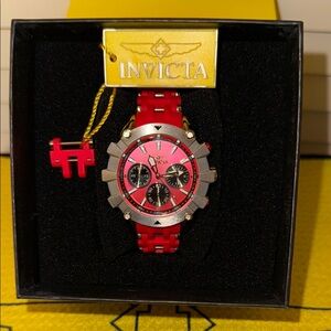 Invicta Sea Spider 42mm Men's Red Chronograph Watch